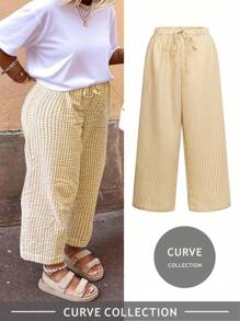 Pantaloni palazzo a righe taglie forti per il festival di Coachella e il rave, pantaloni ampi bohémien da spiaggia per le vacanze, capi essenziali casual chic per l'autunno 2025 per il guardaroba femminile - stile Ibiza e Derby Day, abbigliamento back to school, vestiti autunnali, outfit da insegnante per donne, capi essenziali per il passaggio estate-autunno