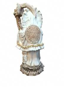 Figura Santa Muerte 41cm Escultura Abundancia Proteccion - Blanco - Ver 2