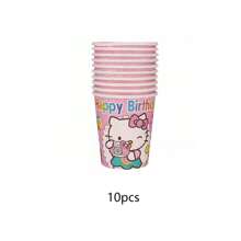 Sanrio 10/20/30/40pcs Sanrio Hello Kitty Party Supplies,Paper Cups For Hello Kitty Birthday Party Decorations,Hello Kitty Birthday Party Decorations