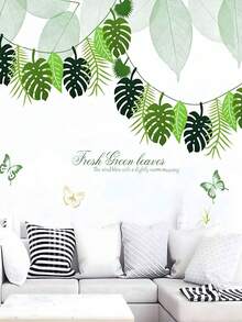 10 件/套夏威夷棕榈叶装饰横幅、龟背竹叶横幅装饰、夏季海滩和夏威夷主题派对装饰、森林动物生日主题装饰横幅，适用于生日、派对和活动、夏威夷派对装饰 - 彩色 - 查看 5