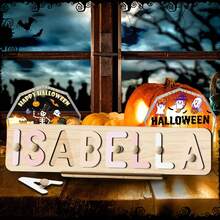 Halloween Thanksgiving Christmas Gifts,Personalized Name Puzzle,Baby Name Puzzle,Early Learning Toys For Baby Boy Or Baby Girl,3D Alphabet Jigsaw Toy,Wooden Alphabet Puzzle,First 1st Birthday Gifts,Wooden Puzzle,Personalized Gifts,Birthday Gift,Customized Wooden Puzzle Toy,Anniversary Gift,Building Blocks Gift Set,Desert Fall Cozy,Digital Printing - Pink - View 5