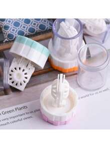 1pc Multi-Color Manual Contact Lens Cleaner, Portable Rotating Contact Lens Cleaning Container, Clean And Hygienic Contact Lens Immersion Storage, The Best Women's Day Gift For Travel And Daily Use, Mother's Day Gift,Makeup,Cheap,Room Decor,Vanity,Travel,Bedroom,Makeup Accessories