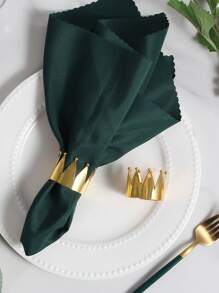 4-8 Pcs/Set Dotty Crown Design Napkin Rings, Suitable For Wedding Reception, Christmas, Restaurant, Family Gathering, Daily Use