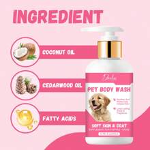 Shampooing et revitalisant pour chiens | Shampooing pour chiots pour peau sensible | Shampooing naturel 5 en 1 pour animaux de compagnie avec noix de coco, avoine et aloe vera | Idéal pour le lavage des chiens malodorants - 200 ml/6,763 fl.oz