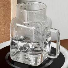 1 pièce - Tasse en verre carrée, tasse à paille grande capacité, couvercle de tasse carrée haute, tasse à thé d'été en verre, tasse à boire pour adultes et filles, design de produit de mariage, cadeau pour un usage quotidien, jolie tasse en verre flottante, tasse à lumière flottante, design de cadeau, contenant à boisson tasse à thé contemporaine, choix pour un cadeau. Rentrée des classes