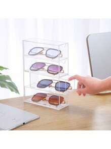 Acrylic Sunglasses Storage Box, Multi-Layer Desktop Drawer-Style Display Cabinet, Dust-Proof Organizer Rack