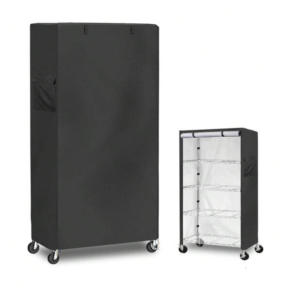 VECOO VECOO Black Iron Wire Mesh Frame Cover (Frame Only, Excluding Brackets) - Dust-Proof Storage Rack Cover, Suitable For Shelves, Display Racks, Multi-Layer Metal Shelves