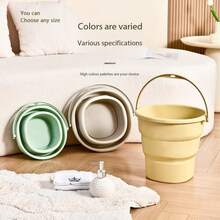 5L/9L Collapsible Silicone Plastic Bucket,Portable Outdoor Garden Bucket,Suitable For Outdoor Camping, Home Gardening, Kitchen Storage, Bathroom Cleaning, Cleaning Utensils, Household Cleaning Supplies, Room Decoration, Suitable For Kitchen, Restaurant, Party, Gathering, Home Gifts - One Size - View 4