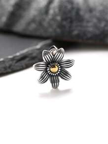 1 pieza Colgante de plata de ley 925 con diseño único de girasol, joya fina de regalo para mujer