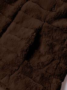 Áo khoác lông giả có mũ trùm đầu Risissida dành cho nữ với túi - Sự lựa chọn hoàn hảo cho mùa Thu/Đông - màu nâu - Xem 8