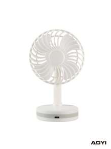 AOYI 1pc 500mAh Rechargeable 3-Speed Adjustable Minimalist Desktop Fan With Charging Cable