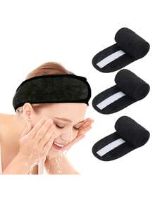 3Pcs Adjustable Women's Spa Facial Headband, Shower & Makeup Hair Tie Suitable For Washing Face, Soft Towel & Hair Styling Accessory Accessories,Skincare Headband,Beauty,Skin Care Products,Spa,Self Care,Skin Care Tools,Face Care,Esthetician Supplies,Skin,Face Wash,Facial - Multicolor - View 20