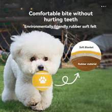 1 Dog Toy Footprints Pattern Elastic Ball Toys, Used For Training And Interactive Pet Toys