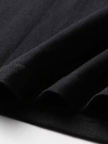 Camiseta Masculina Manga Curta Camisa Casual Versátil Confortável Esportiva Blusa 100% Algodão Minimalista Unissex - Preto - Visão 4