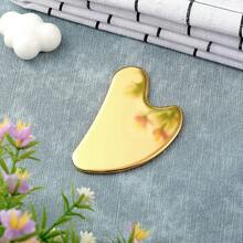 Nuanchu Stainless Steel Gua Sha Facial Tools Lymphatic Drainage Massager Guasha For Face Metal Gua Sha Skin Self Care Gifts Face Sculpting Guasha For Body Eyes Jawline Shaper With Pouch(Silver) - 金色 - 查看 3