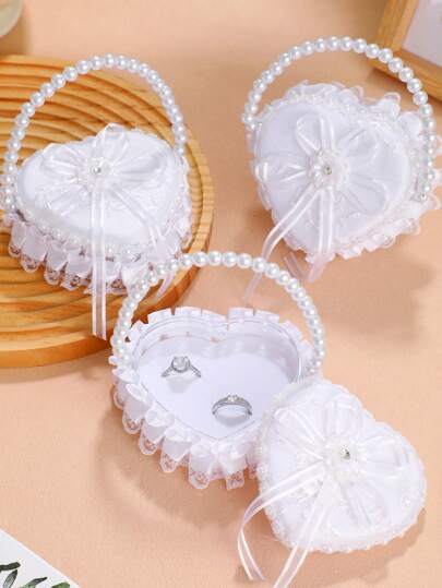 1PC Jewelry Organizer Jewelry Boxes For Women Holiday Anniversary Proposal Ring, Wedding Flower Girl Wedding Ring Storage Box( Does Not Include Ring)