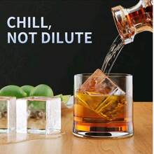 6 腔大方形硅胶冰格，适用于冰淇淋、冷冻甜点和果汁，自制无盖