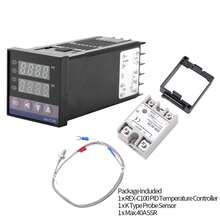 REX-C100 Controlador Digital de Temperatura LED Controladores de Termostato Sonda Tipo K Regulador de Termostato AC110V-240V 0℃~1300℃ Alarma - Función de autodiagnóstico, función de autoajuste y función de alto control inteligente. - Negro - Ver 6