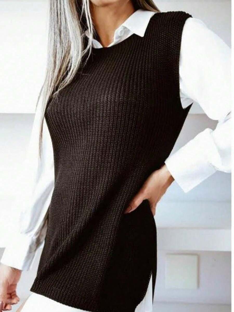 Women Sweater Vests - Negro - Ver 1