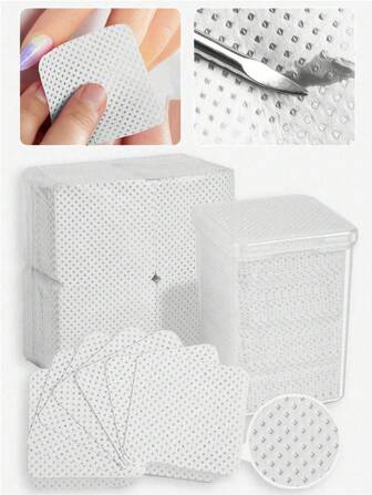 Lint Free Nail Wipes, Nail Wipes For Gel Nails Lint Free, 2000/1000/400/200Pcs Lint Free Wipes For Nails, Cleaning Pads For Nails, Glue Wipes Lash Extensions, Nail Lint Free Wipes, Nail Prep Pads