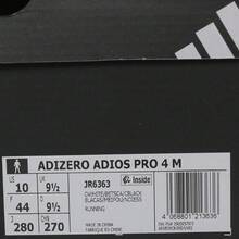 Adidas Zapatillas de running ADIZERO ADIOS PRO 4 M para hombres, de caña baja, JR6363 - Blanco - Ver 7