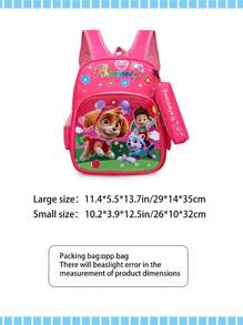 Paw Patrol, Kindergarten Children's School Bag, 3-4-6 Years Old Children's School Bag, Contains A Pendant Pen Bag, College, Cartoon Animals, Animation, Lightweight And Large Capacity, Travel Travel, Outdoor, Back To School Essentials