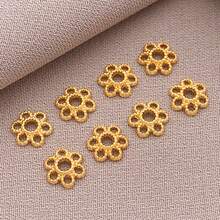 10/30 件 18K 镀金花丝端盖花珠盖珠端盖金属隔珠盖适用于项链手链耳环珠宝制作用品