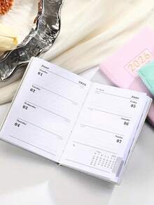 1 pezzo Agenda settimanale in formato A7 inglese 2026, con copertina olografica laser, iridescente e stellata, diario da viaggio e blocco note per ufficio, forniture scolastiche, Back to School - Visualizzare 6