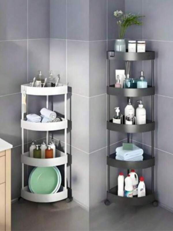 Kompakter, beweglicher Make-up Aufbewahrungswagen, Organizer-Regal für Zuhause und Badezimmer, schmaler platzsparender Ständer