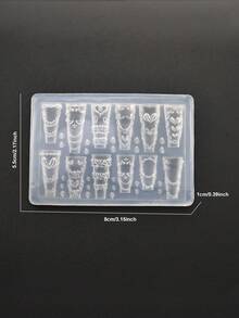 3D Silicone Nail Mold - Pearl Chain Necklace, Line, Cartoon Bowknot, Flower Carving, Skirt, Wing Design, Essential For Nail Technicians,Nail Supplies,Nail Tools,Nail Art Tools,Back To School,Nails,Nail Tools For Press On Nails - Multicolor - View 29