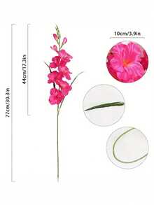1 件丝绸人造花，水仙花、剑兰、长茎兰花假石斛、木兰，适用于家庭客厅、婚礼桌、办公室、户外花园、墙壁装饰、浪漫主题、春夏季节、母亲节礼物、生日