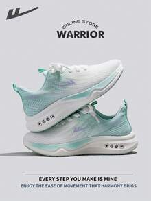 WARRIOR 战士时尚复古运动鞋女款春夏轻便舒适透气跑步鞋简约风格休闲时尚运动鞋全年适用耐磨全天穿着训练运动鞋软底 - 白/綠 - 查看 10