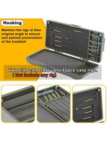 SOUGAYILANG 1PC多功能渔具鲤鱼钓鱼配件线组多层塑料收纳盒二合一鲤鱼配件盒带刻度欧式鱼线盒Ronny渔具组渔具收纳 - 墨綠色 - 查看 4