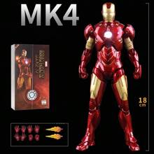 Hasbro ​​10th Anniversary Series 1:10 Scale Action Figure Collection - MK1 To MK7 Non-Luminous, 18cm Armor With Interchangeable Hands & Flame Effects, Avengers Movie Accuracy Collector's Edition"​