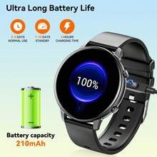 Pantalla redonda HD de 1,39", batería de 210mAh, reloj inteligente para mujeres, adecuado para regalar a mamá, con función de llamada (responder/marcar), reproductor de voz/música IA/rastreador de actividad física, también adecuado para el seguimiento de actividades de mujeres, reloj inteligente para hombres, múltiples modos deportivos, compatible con Android e iOS - Rosa - Ver 10