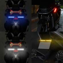 2 Peças Luzes Acessórias para Motocicleta, Luz de Fluxo Universal, Luz Auxiliar Dupla Cor 12V de Alta Luminosidade para Motocicleta/Scooter/Motocicleta Elétrica/Carro