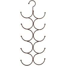 10 钩金属多用途衣架，家用围巾收纳架，可挂围巾、领带、皮带、袜子 - 彩色 - 查看 7