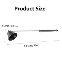 1PC Black/Brass Candle Snuffer, Stainless Steel Candle Tools Accessories Candle Buffer Wax, Candle Extinguisher With Handle Candlestick Candle Wicks Flame For Candle Lovers, Gift, Everyday Use, Putting Out Extinguish Candle Wicks Flame Safely Sweet Water Decor Black Candle Snuffer
