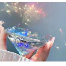 Sonnenlicht-Sammelkollektor, prismatischer Sonnenfänger-Spiegel, Diamantornament, dekorativer künstlicher Edelstein, funkelndes Nail Art, Fotografie-Requisite, Kristallspielzeug, kreative Kristallglas-Briefbeschwerer, Kalligraphie- und Malerei-Büro-Dekorationsornament, einfacher kristalliner halbkugelförmiger Briefbeschwerer, Geschenkset Kristalldiamant, originale farbsimulierte bunter Edelstein-Glas, nicht verblassend, Geburtstagsgeschenk, 1 Stück