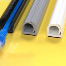 Self-Adhesive Cable Concealers With Side Opening (For Easy Cable Replacement), Flexible Cable Management For Home Audio, PVC Soft Cable Trunking, Surface-Mount Cable Trunking For Wall-Mounted TVs, Usable For Floor, Home And Office, White Expansion Cover, 1.5cm (Width) X 1.0cm (Height)
