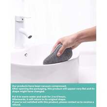 6pcs Grey Multi-Function Double-Sided Sponge Scrub