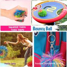 Fidget Toys - Original Soft Bouncy Balls In Bulk 6 Packs - Great For Easter Basket Gifts For All Youth And Adults - Sensory Ball Monkey Ball 90s Toy - Sensory Toy Gift Gadget - Kooosh Ball