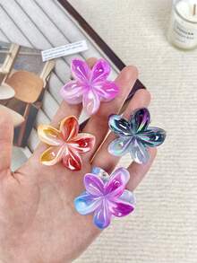 Hair Clips Claw Clips 6Pcs Mini College Style Hair Clip: Mini Small Petal-Shaped Hair Clip For Curls. Hawaiian Hair Clip For Thick Hair. 1.57 Inches Long. Perfect For A Lady's Sweet Style For Daily Commuting, Dates, Parties, Weddings, Fashionable Beach Hair Accessories, Back-To-School Season, A Perfect Gift For Your Female Friends!!, School Stuff, College Autumn Accessories Flower Hair Claw Fall Winter For Vacation Outfits Woman - Coneflower - View 6