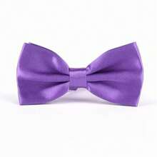 1pc Men's Business Casual Suit Set With Classic Bow Tie, Wrinkle Resistant, Polyester Fiber Blended Fabric, Suitable For Office Commute, Banquets, Business Events, Multiple Colors Available