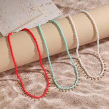 1 pièce Collier + 1 pièce Bracelet Set, Collier pendentif goutte d'eau doré bohème et bracelet, tenue casual pour femmes
