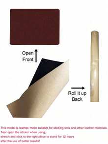 Leather Repair Patch, Leather Tape 20*54 Inch, Self-Adhesive Leather Repair Patch For Sofas, Couch, Furniture, Driver Seat, Car Boat Seats Couch Chairs Shoes Handbags Jackets First Aid Patch Fix Tear Kit, Vinyl Chairs - Light Khaki - View 6