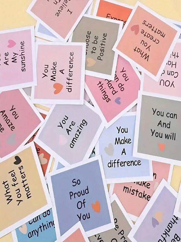 30PCS Mini Motivational Cards With Unique Inspirational Messages For Everyday Encouragement, Thank You Cards, Kindness Lunch Notes, Self-Care Gifts For Men And Women,Back To School,School Supplies