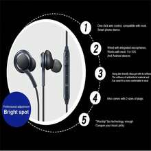 原装 Type C 有线耳机适用于三星 Galaxy S24 S23 S21 S22 Ultra Plus 耳塞式耳机 A54 A34 A53 耳机配件 - 黑色 - 查看 7