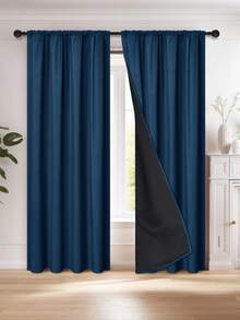 2 件遮光窗帘隔热衬里窗帘布适用于客厅、卧室、厨房、浴室、家居装饰