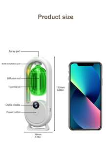 Ambientador eléctrico pequeño para baño de 40ml con carga USB, desodorizante eléctrico para interiores, difusor de aromaterapia para el hogar con luz nocturna de color y 5 modos de rociado intermitente, adecuado para uso diario en el hogar/oficina/hotel/coche y otras escenas interiores